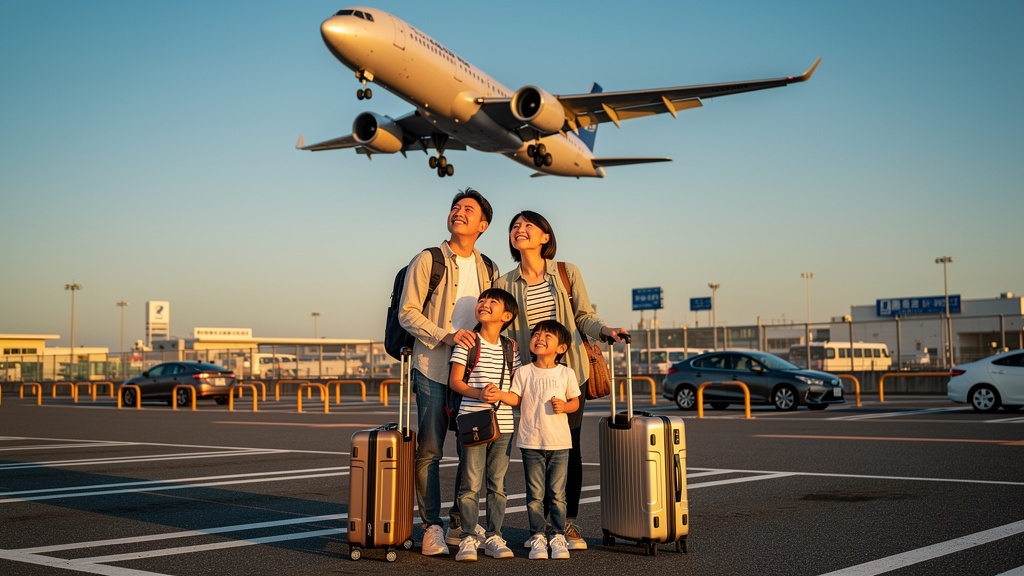 コスモパーキング 家族で空港へ